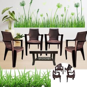 plastic chair set for garden