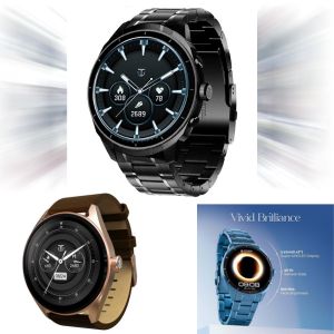 Titan Heritage 1.43" AMOLED Stainless Steel Bracelet Smart Watch