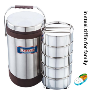 in steel tiffin for family